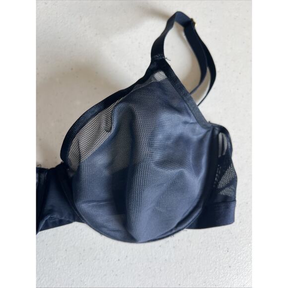 Soma Bra Womens 34D Unbelievable Lift Unlined Perfect Coverage Underwire navy - Picture 3 of 11